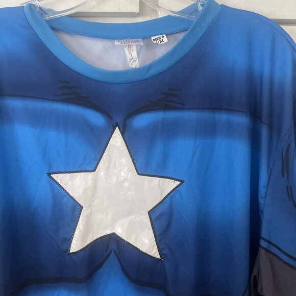 Captain America Marvel Costume Short Sleeve T-Shirt Boys Large / Extra Large - Picture 4 of 13